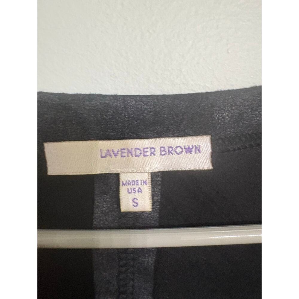 Lavender Brown Black V-Neck Shift Dress | Made in USA | Size Small - Picture 3 of 4